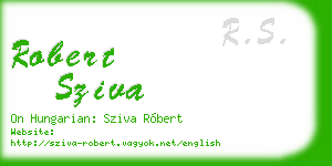 robert sziva business card