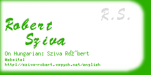 robert sziva business card